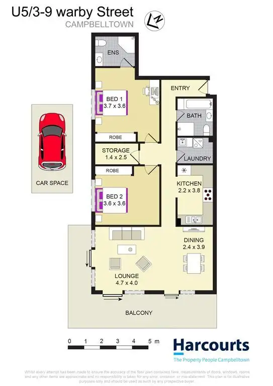 Floorplan of Homely apartment listing, 5/3-9 Warby Street, Campbelltown NSW 2560