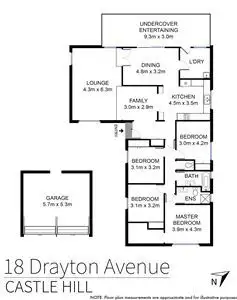 Floorplan of Homely house listing, 18 Drayton Avenue, Castle Hill NSW 2154
