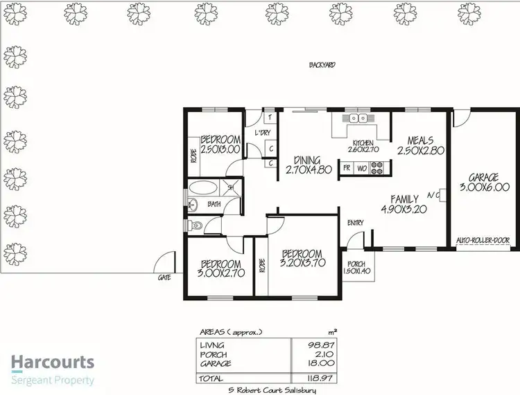 Floorplan of Homely house listing, 5 Robert Court, Salisbury SA 5108