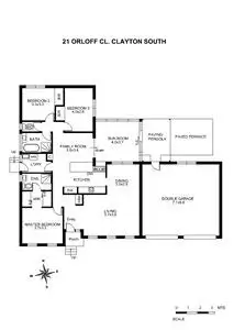 Floorplan of Homely house listing, 21 Orloff Close, Clayton South VIC 3169