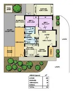 Floorplan of Homely unit listing, 1/3 Wattle Street, Morphett Vale SA 5162