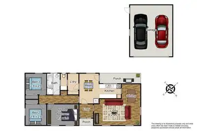 Floorplan of Homely house listing, 28 Valerie Drive, Cranbourne VIC 3977