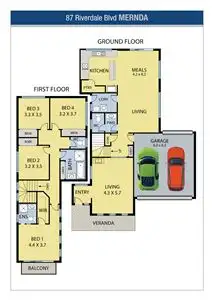 Floorplan of Homely house listing, 87 Riverdale Boulevard, Mernda VIC 3754