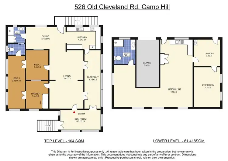 Floorplan of Homely house listing, 526 Old Cleveland Road, Camp Hill QLD 4152