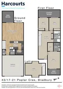 Floorplan of Homely townhouse listing, 43/17-21 Poplar Crescent, Bradbury NSW 2560