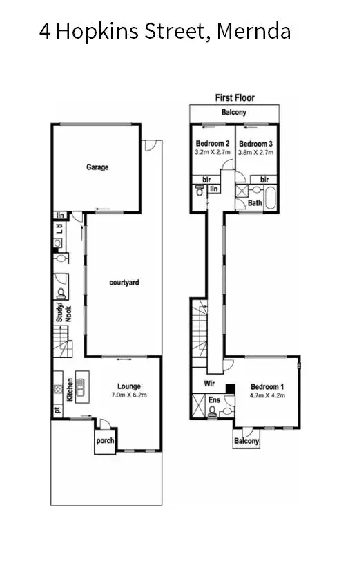 Floorplan of Homely townhouse listing, 4 Hopkins Street, Mernda VIC 3754