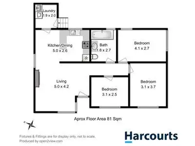Floorplan of Homely unit listing, 1/5 Wyndham Road, Claremont TAS 7011