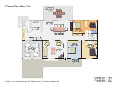 Floorplan of Homely house listing, 3 Wuruma Place, Albany Creek QLD 4035