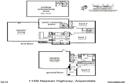 Floorplan of Homely townhouse listing, 115B Nepean Highway, Aspendale VIC 3195