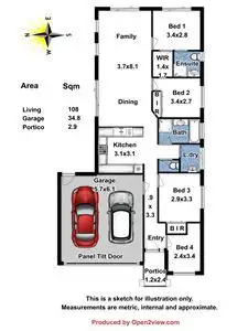 Floorplan of Homely house listing, 16 Nettlebeck Street, Evanston Gardens SA 5116