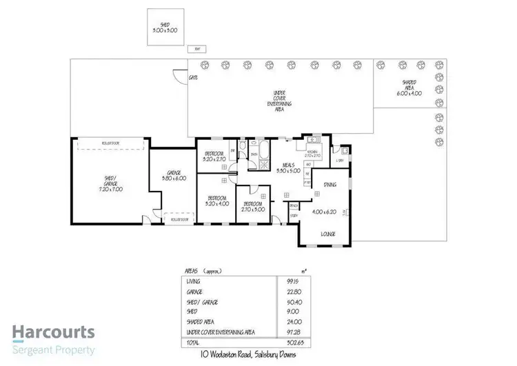 Floorplan of Homely house listing, 10 Woolaston Road, Salisbury Downs SA 5108