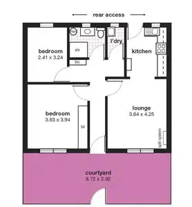 Floorplan of Homely unit listing, 3/71 OG Road, Klemzig SA 5087