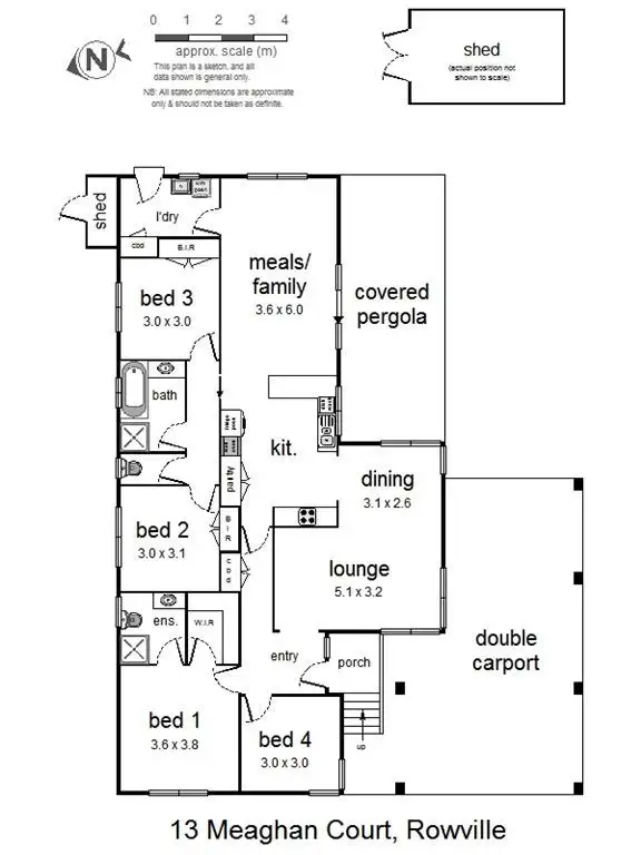 Floorplan of Homely house listing, 13 Meaghan Court, Rowville VIC 3178