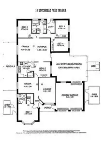 Floorplan of Homely house listing, 15 Livermead Way, Moana SA 5169