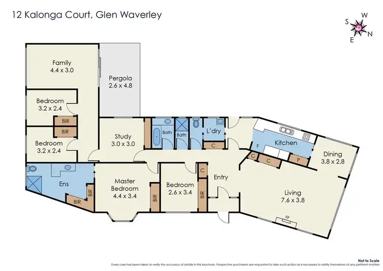 Floorplan of Homely house listing, 12 Kalonga Court, Glen Waverley VIC 3150