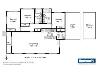 Floorplan of Homely unit listing, 2/3 Nirranda Court, Oakdowns TAS 7019