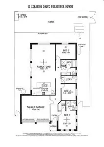 Floorplan of Homely house listing, 42 Serafino Drive, Noarlunga Downs SA 5168