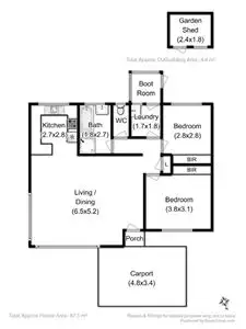 Floorplan of Homely villa listing, 1/6 Illira Way, Blackmans Bay TAS 7052