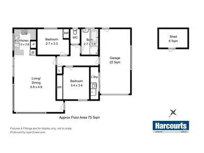 Floorplan of Homely unit listing, 3/10 Parsonage Place, Rokeby TAS 7019