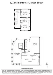 Floorplan of Homely unit listing, 6/1 Main Road, Clayton South VIC 3169