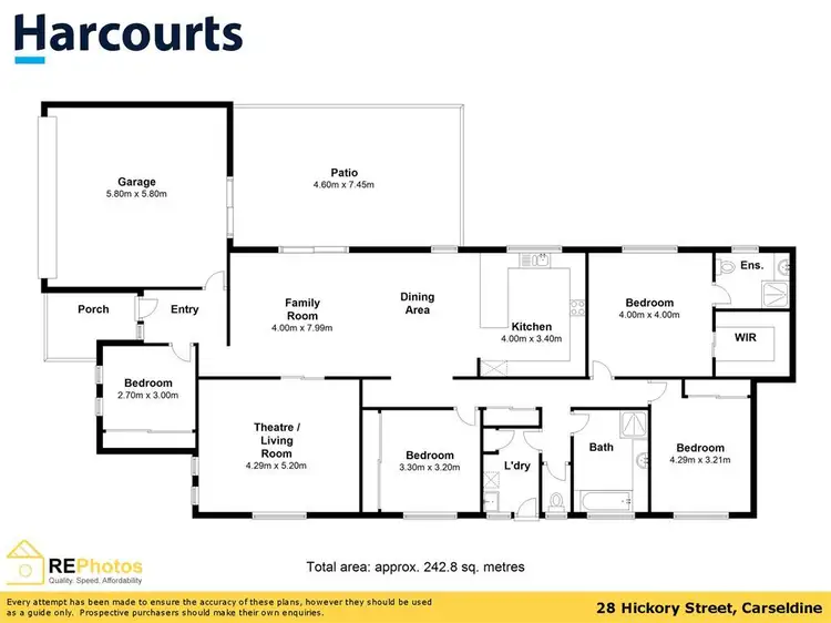 Floorplan of Homely house listing, 28 Hickory Street, Carseldine QLD 4034