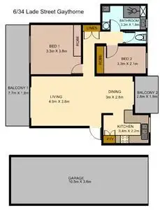 Floorplan of Homely unit listing, 6/34 Lade St, Gaythorne QLD 4051