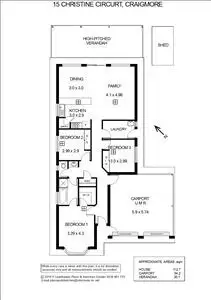 Floorplan of Homely house listing, 15 Christine Circuit, Craigmore SA 5114