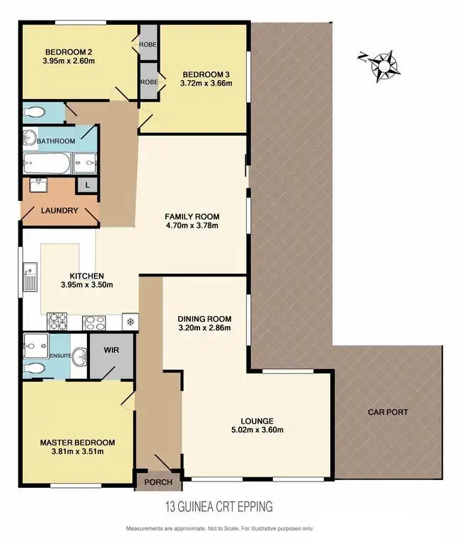 Floorplan of Homely house listing, 13 Guinea Court, Epping VIC 3076