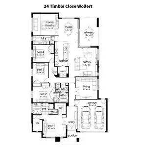 Floorplan of Homely house listing, 24 Timble Close, Wollert VIC 3750