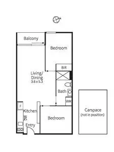 Floorplan of Homely apartment listing, 107V/162 Albert Street, East Melbourne VIC 3002