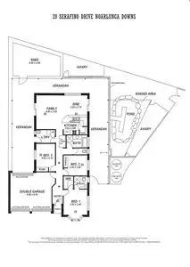 Floorplan of Homely house listing, 20 Serafino Drive, Noarlunga Downs SA 5168