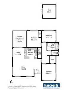 Floorplan of Homely house listing, 9 Willoughby Court, Clarendon Vale TAS 7019