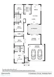 Floorplan of Homely house listing, 3 Centenary Circuit, Andrews Farm SA 5114