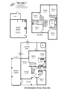 Floorplan of Homely house listing, 34 Dandelion Drive, Rowville VIC 3178