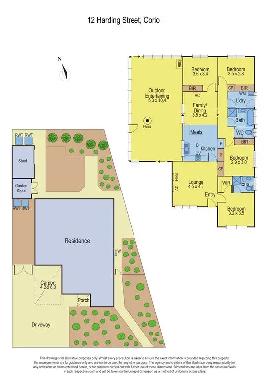 Floorplan of Homely house listing, 12 Harding Street, Corio VIC 3214