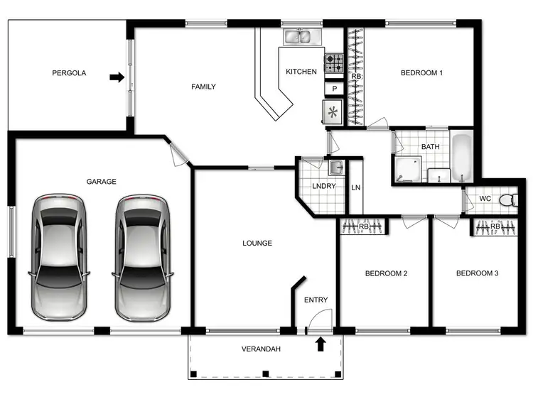 Floorplan of Homely townhouse listing, 1/22 Lander Crescent, Amaroo ACT 2914