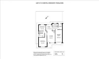 Floorplan of Homely unit listing, 21/14 Gretel Crescent, Paralowie SA 5108