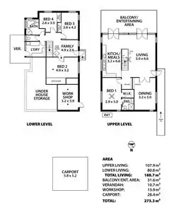 Floorplan of Homely house listing, 42 Beadnell Crescent, Bridgewater SA
