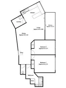 Floorplan of Homely unit listing, 8/1 Good Street, Parramatta NSW 2150