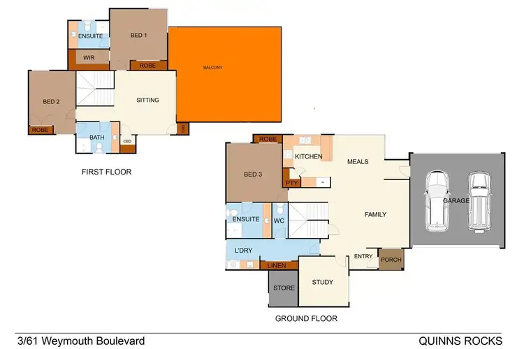 Floorplan of Homely house listing, 3/61 Weymouth Boulevard, Quinns Rocks WA 6030