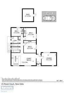 Floorplan of Homely house listing, 15 Power Court, Para Vista SA 5093