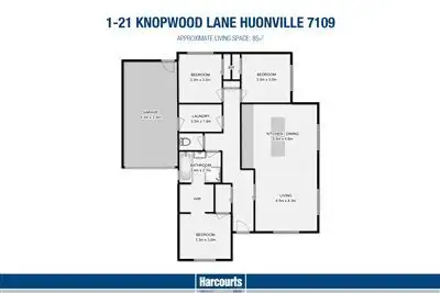 Floorplan of Homely unit listing, 1/21 Knopwood Lane, Huonville TAS 7109