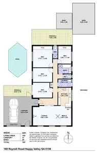 Floorplan of Homely house listing, 169 Reynell Road, Happy Valley SA 5159