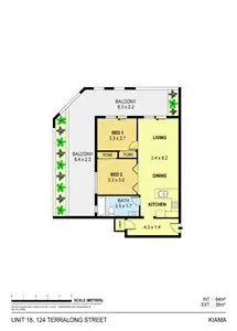 Floorplan of Homely apartment listing, 18/124 Terralong Street, Kiama NSW 2533