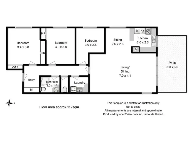 Floorplan of Homely apartment listing, 4/46 Marieville Esplanade, Sandy Bay TAS 7005