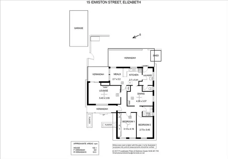 Floorplan of Homely house listing, 15 Idmiston Street, Elizabeth SA 5112