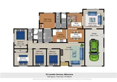 Floorplan of Homely house listing, 18 Lassiter Avenue, Woonona NSW 2517