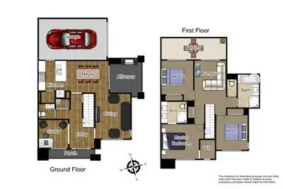 Floorplan of Homely townhouse listing, 15 Fleuve Rise, Clyde North VIC 3978