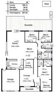 Floorplan of Homely house listing, 6 Eva Road, Munno Para West SA 5115