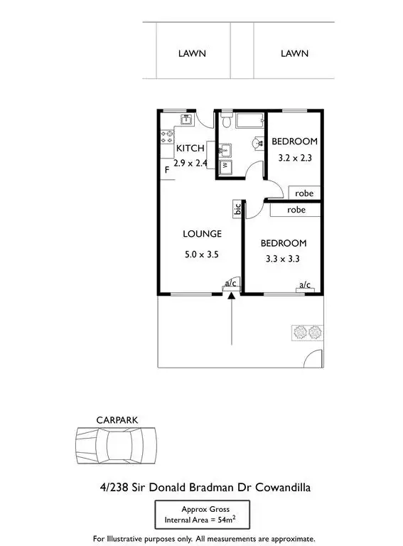 Floorplan of Homely unit listing, 4/238 Sir Donald Bradman Drive, Cowandilla SA 5033